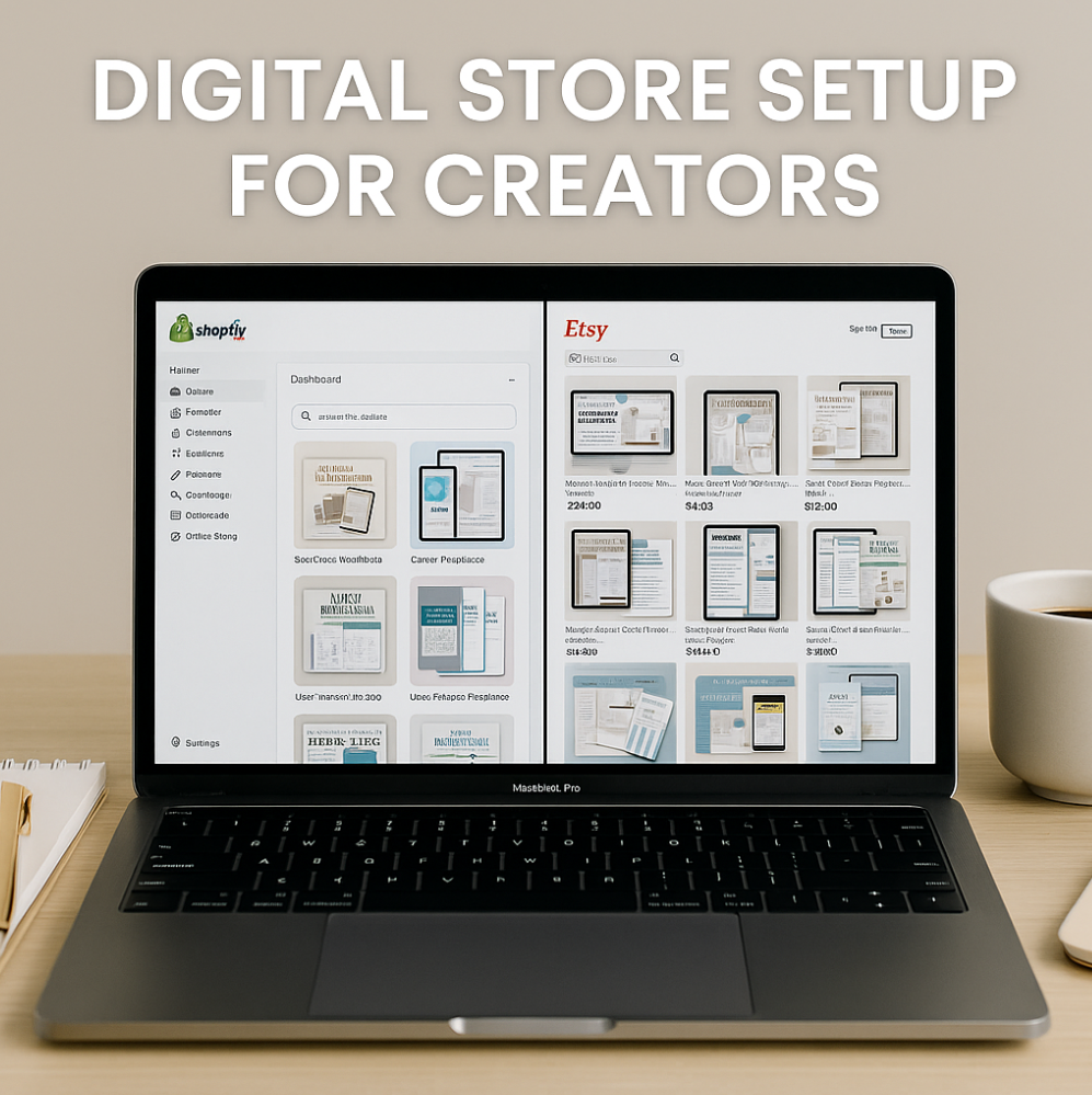 Digital Product Store Setup (Shopify or Etsy)