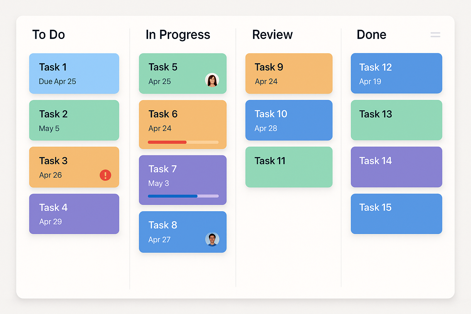 creat image of Asana/Trello board graphic