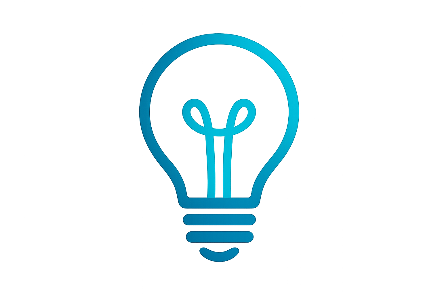 Ocean Blue light bulb icon transparent background