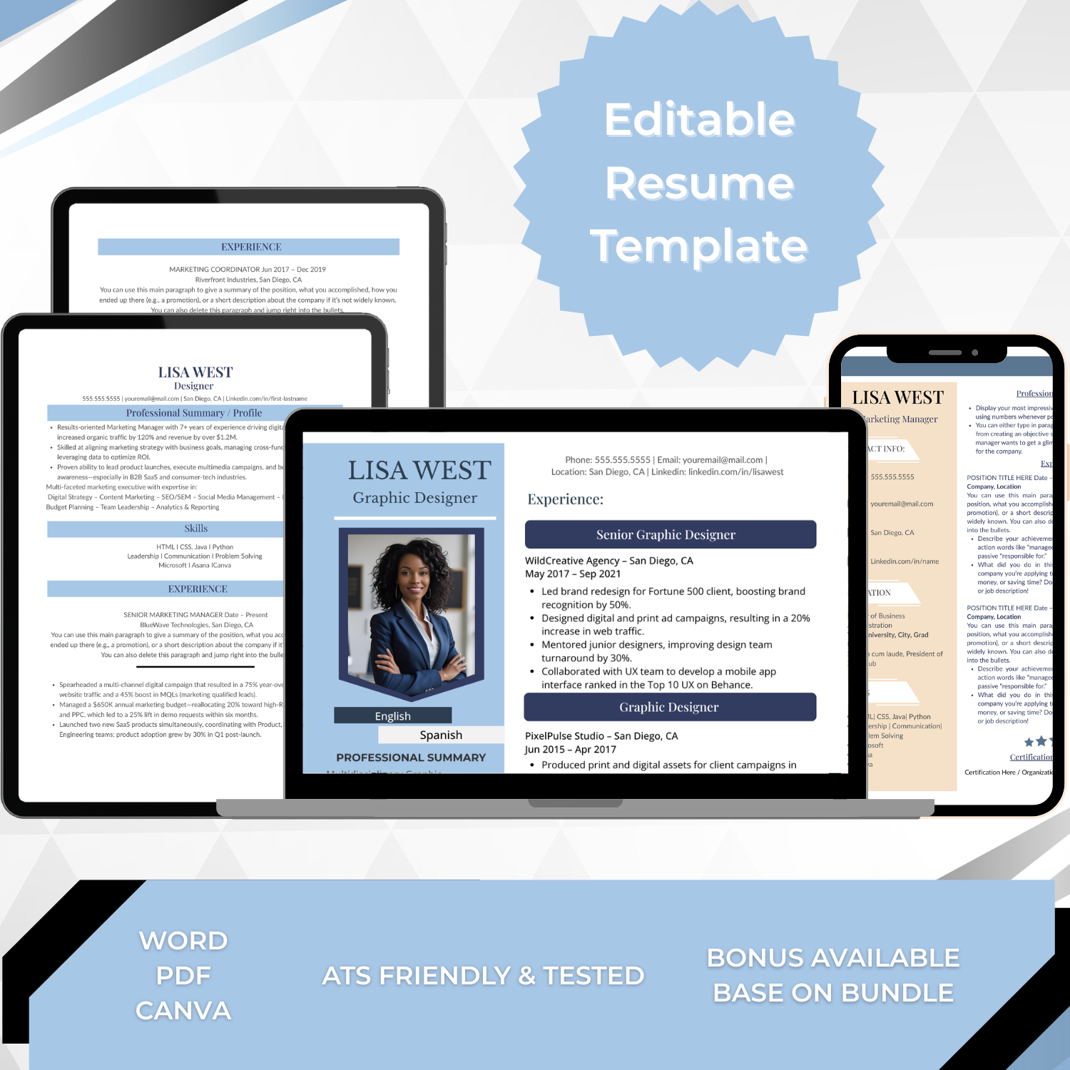 Resume Templates + AI Bonus Kit